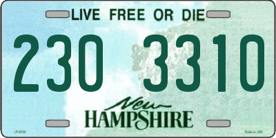 NH license plate 2303310