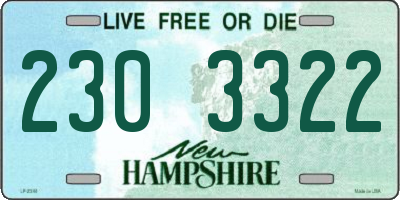 NH license plate 2303322