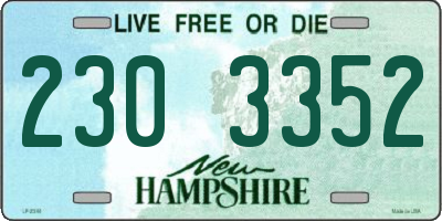 NH license plate 2303352