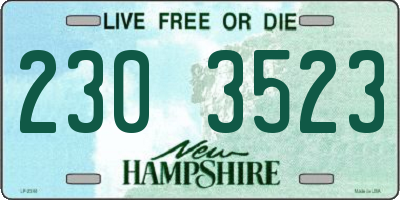 NH license plate 2303523