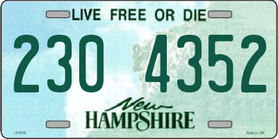 NH license plate 2304352