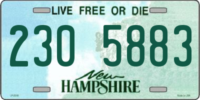 NH license plate 2305883