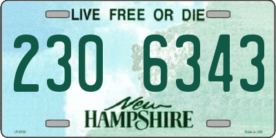 NH license plate 2306343