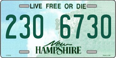 NH license plate 2306730