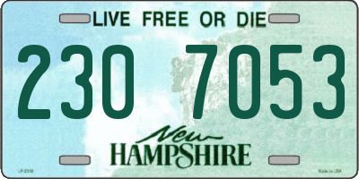 NH license plate 2307053