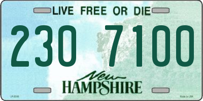 NH license plate 2307100
