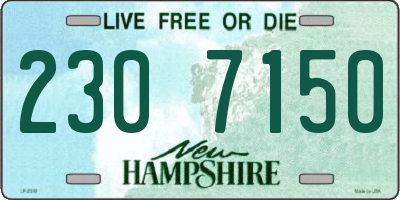 NH license plate 2307150