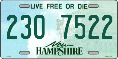 NH license plate 2307522