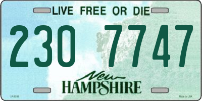 NH license plate 2307747