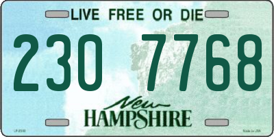 NH license plate 2307768
