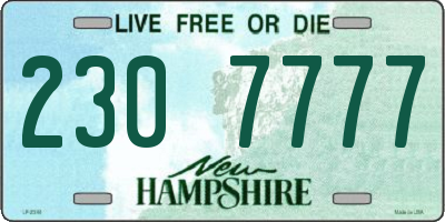 NH license plate 2307777