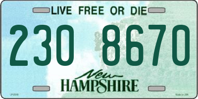 NH license plate 2308670