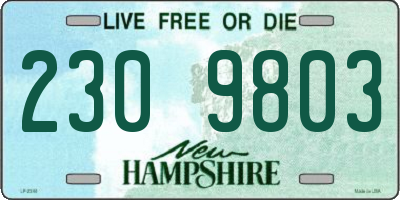 NH license plate 2309803