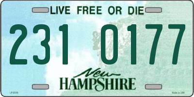 NH license plate 2310177