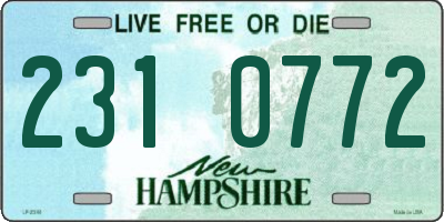 NH license plate 2310772