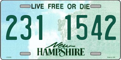 NH license plate 2311542