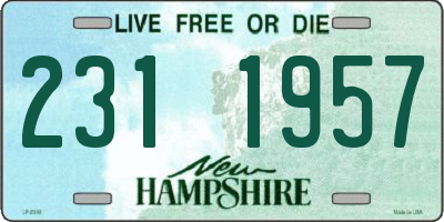 NH license plate 2311957