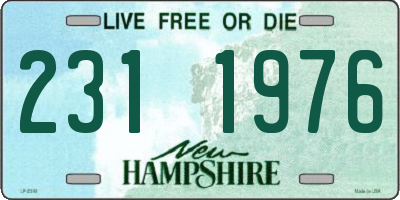 NH license plate 2311976