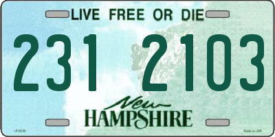 NH license plate 2312103