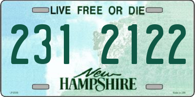 NH license plate 2312122