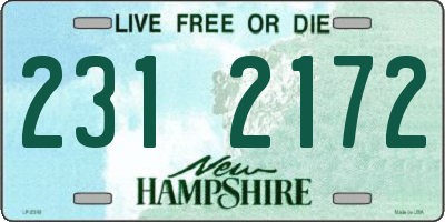 NH license plate 2312172
