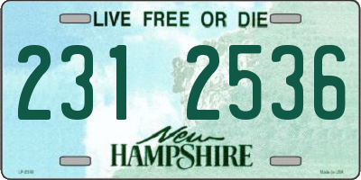 NH license plate 2312536