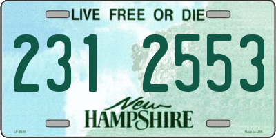 NH license plate 2312553