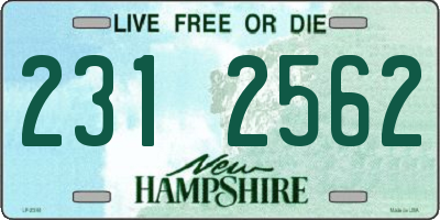 NH license plate 2312562
