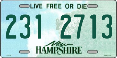 NH license plate 2312713