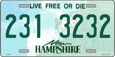 NH license plate 2313232