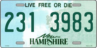NH license plate 2313983