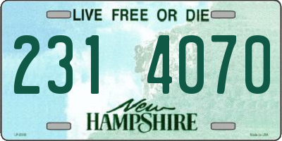 NH license plate 2314070