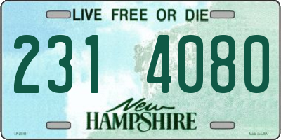 NH license plate 2314080