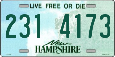NH license plate 2314173