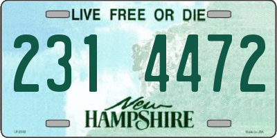 NH license plate 2314472