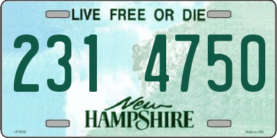 NH license plate 2314750