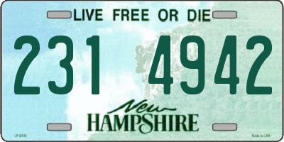 NH license plate 2314942