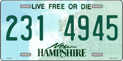 NH license plate 2314945