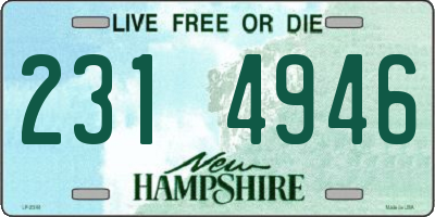 NH license plate 2314946