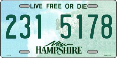 NH license plate 2315178
