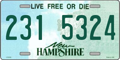 NH license plate 2315324