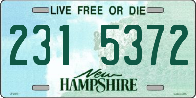 NH license plate 2315372