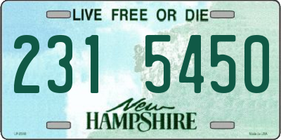 NH license plate 2315450