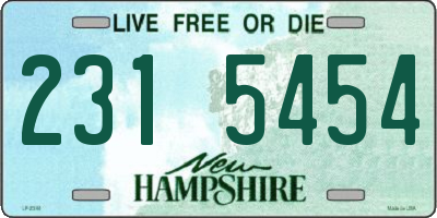 NH license plate 2315454