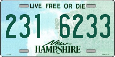 NH license plate 2316233