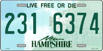 NH license plate 2316374
