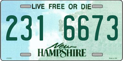 NH license plate 2316673