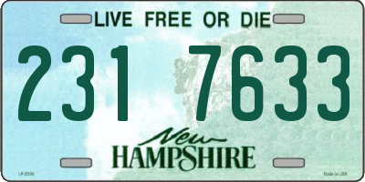 NH license plate 2317633