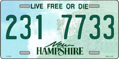 NH license plate 2317733