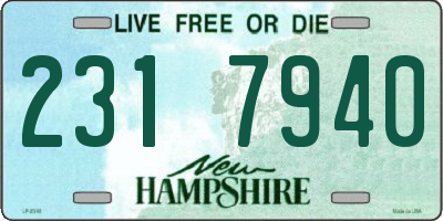NH license plate 2317940